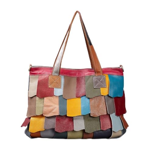 Eysee Fashin Totes Damen-Umhängetaschen, Echtleder, mehrfarbig, mehrfarbig, 35cm(L) * 28 cm(H) * 14 cm (W) von Eysee