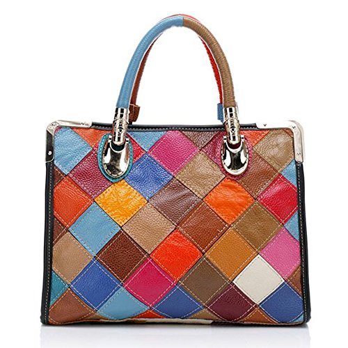 Eysee Handtaschen Damen Rind Leder-Umhängetasche Henkeltaschen Schultertasche ausgefallen bunt NEU von Eysee