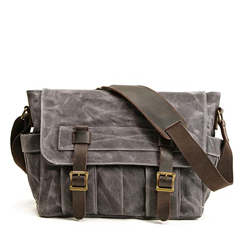 Eysee Herren Schultertasche,Grau Umhängetaschen, Mode Umhängetasche für Herren, Segeltuch Schultertaschen (Grau) von Eysee