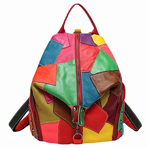 Eysee Rucksack Damen Leder Rucksackhandtasche-Rind Leder Daypack Collage Gradient 2019 NEU von Eysee