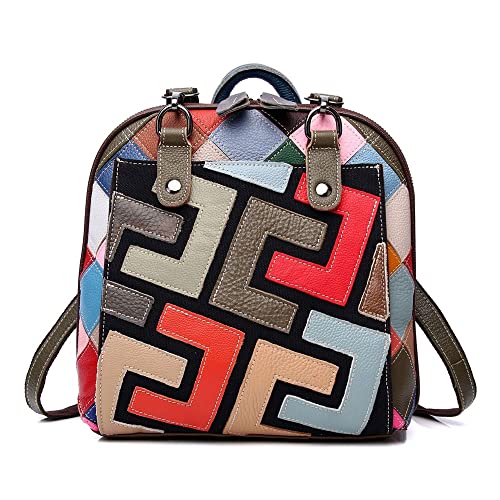 Eysee Rucksack für Damen, Reisetasche, Leder, Tagesrucksack, Farb-Rucksack von Eysee