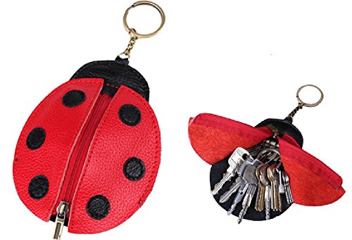 Real Leder Schlüsseletui schlüsselband schlüsselmäppchen schlüsselbund schlüsselring schlüsselmäppchen coccinella Design von Eysee