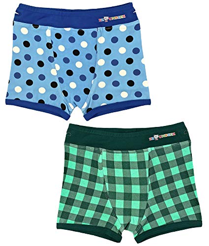 Ez Undeez Boxer Training Unterhose für Jungs mit gepolsterten Liner (Polkadots & Plaid, 4-5 Jahre) von Ez Sox