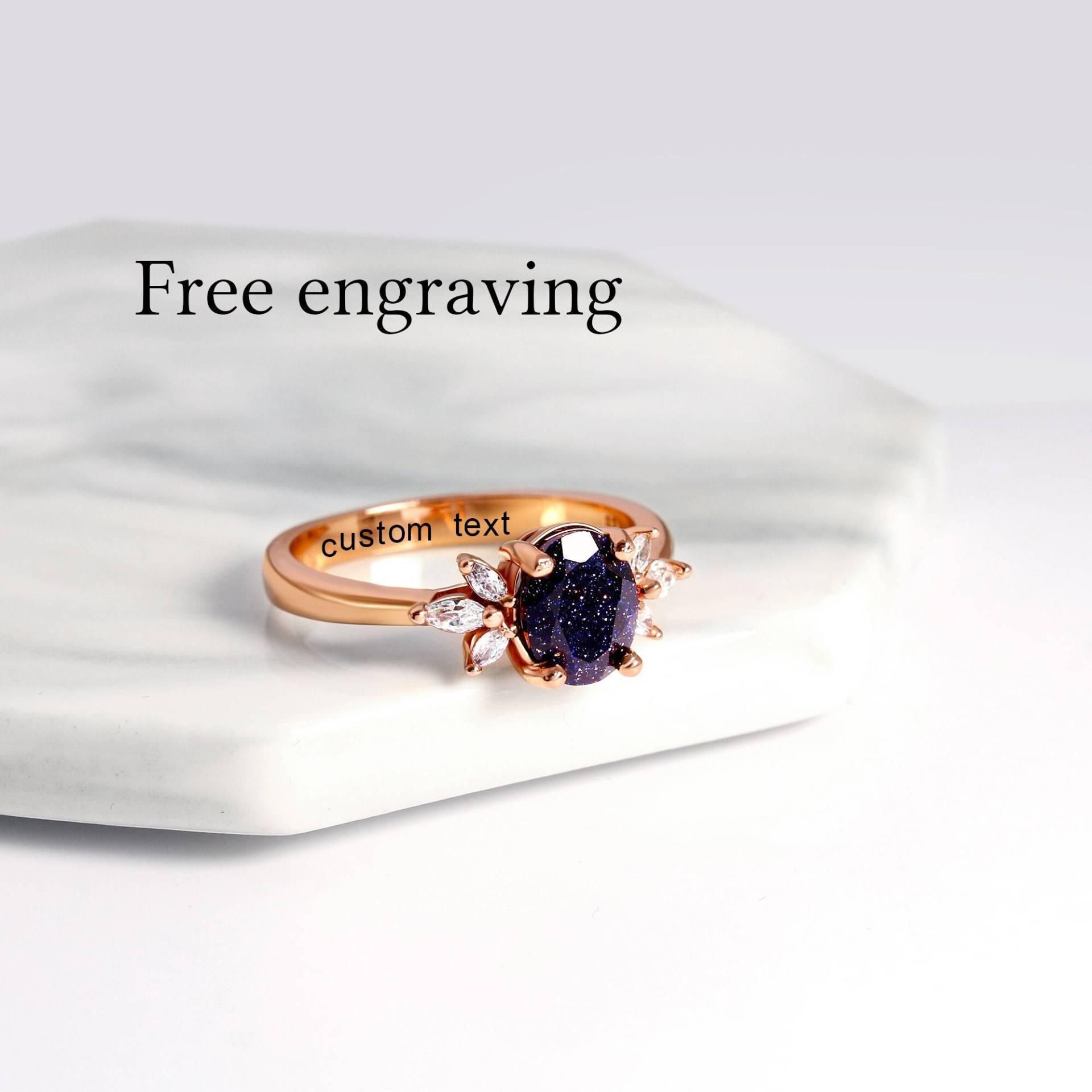 Oval Galaxy Blue Sandstone Ring, Engagement Ring, Promise Wedding Ring, Nebula Ring, Outer Space Ring, Anniversary Ring Gift, Proposal Gift Oval Galaxy Blue Sandstone Ring, Engagement Ring, Promise Wedding Ring, Nebula Ring, Outer Space Ring, Anniversary Ring Gift, Proposal Gift von EzGiftables