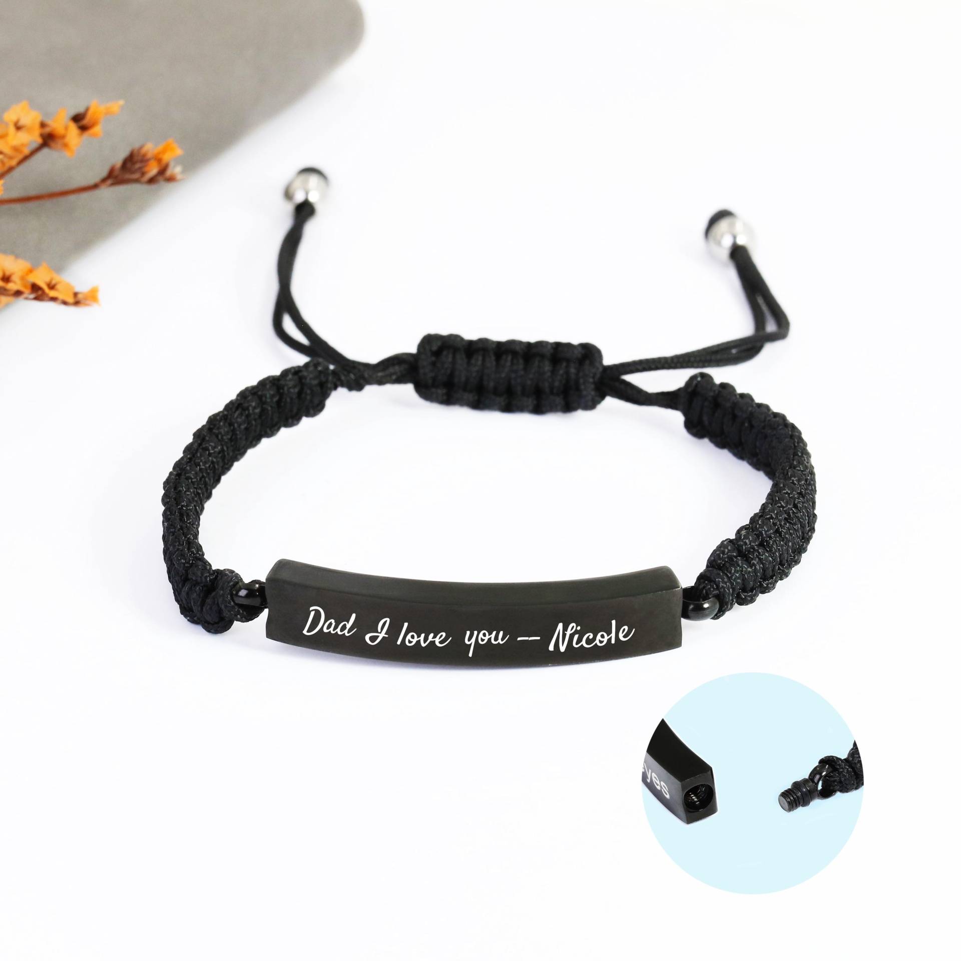 Personalized Cremation Ashes Bracelet, Unisex Adjustable Urn Bracelet, Pet Ash Holder Bracelet, Memorial Braided Rope Bracelet, Gift For Dad Personalized Cremation Ashes Bracelet, Unisex Adjustable Urn Bracelet, Pet Ash Holder Bracelet, Memorial Braided Rope Bracelet, Gift For Dad von EzGiftables