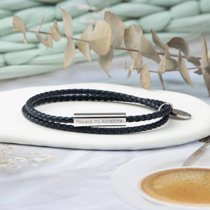 Personalized Leather Bracelet For Men, Engraved Name Bracelet, Stainless Steel Magnetic Clasp Bracelet, Gift Dad Grandpa, Couples Personalized Leather Bracelet For Men, Engraved Name Bracelet, Stainless Steel Magnetic Clasp Bracelet, Gift Dad Grandpa, Couples von EzGiftables