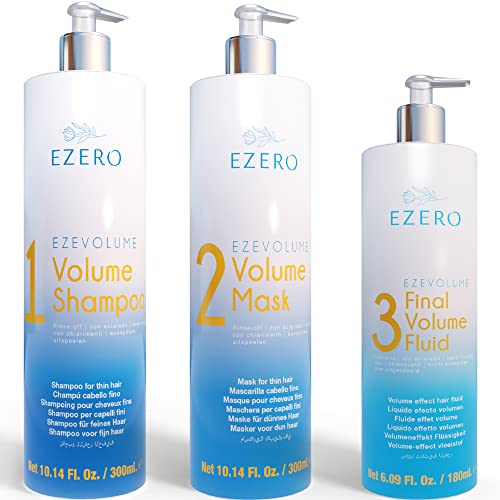 Ezero Hair Volume - Volumen Haare - Volumen Shampoo, Volumen Haarmaske Und Volumen Spray Feines Haar - Haarverdicker Für Feines Haar - Haar Volumen - Haar Pflege Dünnes Haar - Feines Haar Volumen von Ezero