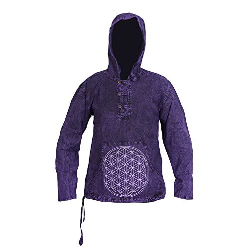 Ezhippie Herren Baumwolle Chakra Hippie Hoodie von Ezhippie