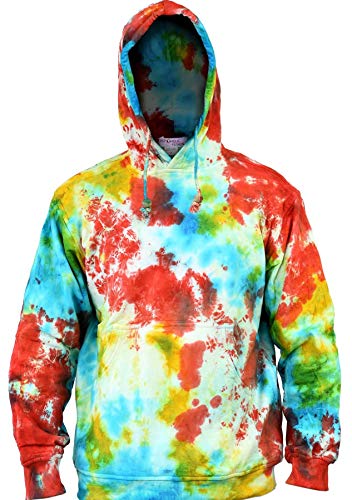 Ezhippie Herren Tie Dye Bunte Hoodie, 2XL von Ezhippie