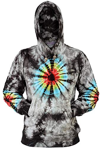 Ezhippie Herren Tie Dye Bunte Hoodie, L von Ezhippie