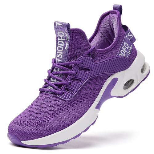 Ezkrwxn Damen Wanderschuhe Tennis Running Sneaker, Violett, 39.5 EU von Ezkrwxn
