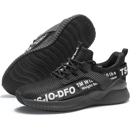 Ezkrwxn Damen Wanderschuhe Tennis Running Sneaker, Wk08 Black White, 37 EU von Ezkrwxn