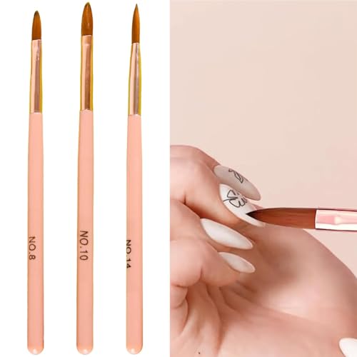 3 Stück Acryl Nagelbürste Set für Pulver,Größe 8/10/14 Nagelbürste Set,Nagelverlängerung Kunst Frauen Geschenk Set,Professionelle Nagelbürste für Maniküre & Pediküre Nagelbürsten für den professionell 3 Stück Acryl Nagelbürste Set für Pulver,Größe 8/10/14 Nagelbürste Set,Nagelverlängerung Kunst Frauen Geschenk Set,Professionelle Nagelbürste für Maniküre & Pediküre Nagelbürsten für den professionell von Ezranova