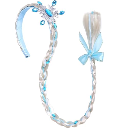 Haar-Accessoires, blaues Pferdeschwanz-Stirnband mit Haarspangen, Schneeflocke, Tiara, Perücke für Mädchen Haar-Accessoires, blaues Pferdeschwanz-Stirnband mit Haarspangen, Schneeflocke, Tiara, Perücke für Mädchen von Ezranova