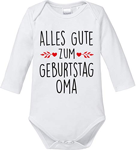 EZYshirt® Alles Gute zum Geburtstag Oma Body Baby Langarm Bio Baumwolle von Ezyshirt