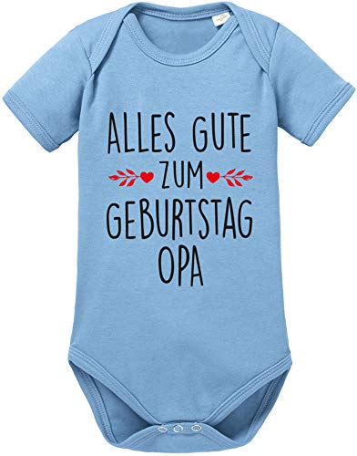 EZYshirt® Alles Gute zum Geburtstag Opa Body Baby Kurzarm Bio Baumwolle von Ezyshirt