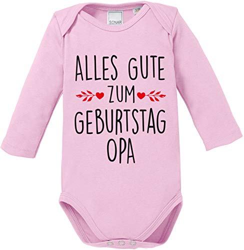 EZYshirt® Alles Gute zum Geburtstag Opa Body Baby Langarm Bio Baumwolle von Ezyshirt