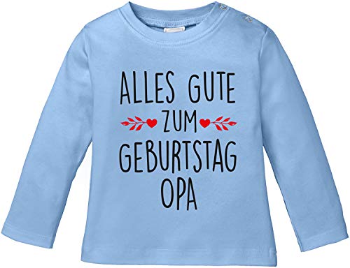 EZYshirt® Alles Gute zum Geburtstag Opa T-Shirt Baby Langarm Bio Baumwolle von Ezyshirt