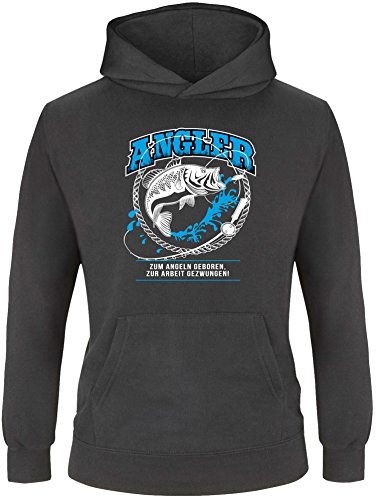 EZYshirt® Angler vol.2 Kinder Hoodie | Kinder Kapuzenpullover | Kinder Pullover von Ezyshirt