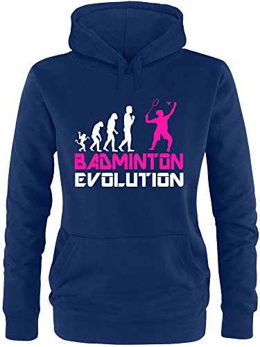 EZYshirt® Badminton Evolution Damen Hoodie von Ezyshirt
