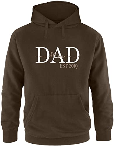 EZYshirt® DAD Hoodie mit Kindernamen | Geschenk zum Vatertag | Pullover Herren | Männer Kapuzenpullover | Hoodie von Ezyshirt