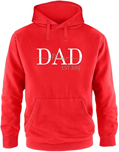 EZYshirt® DAD Hoodie mit Kindernamen | Geschenk zum Vatertag | Pullover Herren | Männer Kapuzenpullover | Hoodie von Ezyshirt