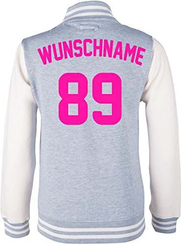 EZYshirt® Damen Herren Kinder College Jacke Athletic mit Wunschnamen und Wunschnummer | Baseball Jacke | von Ezyshirt