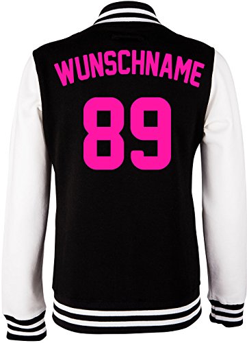 EZYshirt® Damen Herren Kinder College Jacke Athletic mit Wunschnamen und Wunschnummer | Baseball Jacke | von Ezyshirt