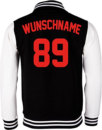 EZYshirt® Damen Herren Kinder College Jacke Athletic mit Wunschnamen und Wunschnummer | Baseball Jacke | von Ezyshirt