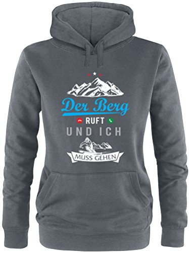 EZYshirt® Der Berg Ruft Damen Hoodie | Damen Kapuzenpullover | Damen Pullover von Ezyshirt