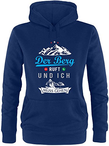 EZYshirt® Der Berg Ruft Damen Hoodie | Damen Kapuzenpullover | Damen Pullover von Ezyshirt