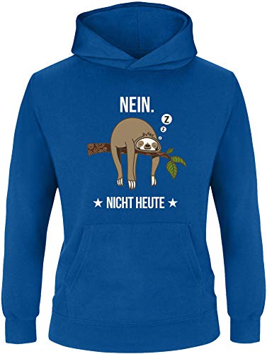 EZYshirt® Faultier | Nein Nicht Heute Pullover Kinder | Jungen Kapuzenpullover | Hoodie von Ezyshirt