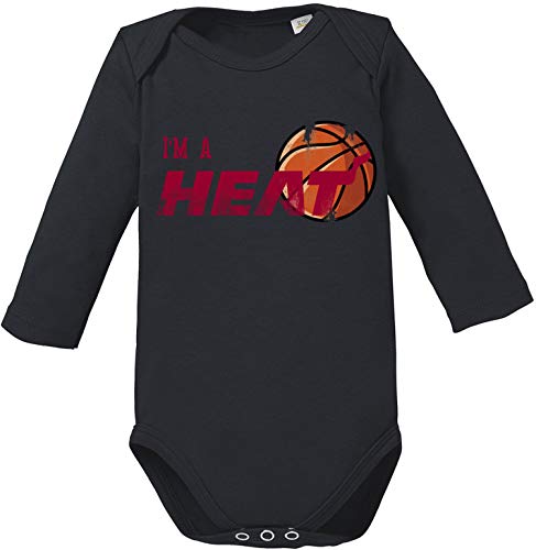 EZYshirt® I`m a Heat Basketball Body Baby Langarm Bio Baumwolle von Ezyshirt