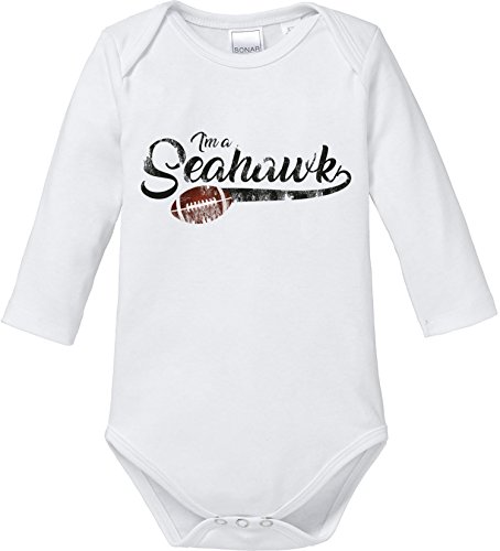 EZYshirt® I`m a Seahawk | American Football Bio Baumwolle Baby Body Longsleeve von Ezyshirt