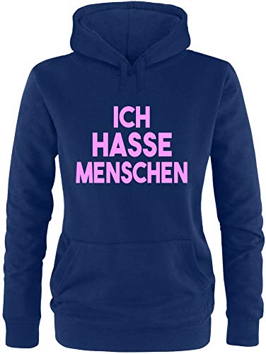EZYshirt® Ich Hasse Menschen Pullover Damen | Frauen Kapuzenpullover | Hoodie von Ezyshirt
