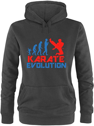 EZYshirt® Karate Evolution Damen Hoodie von Ezyshirt