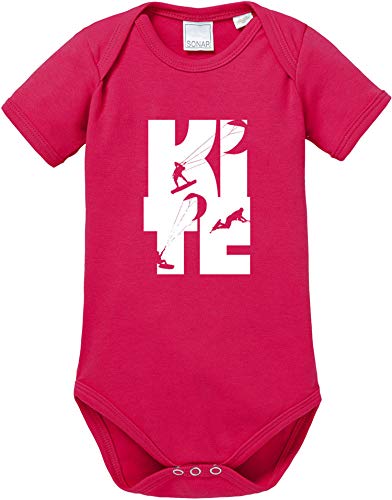 EZYshirt® Kite | Kitesurfing Body Baby Kurzarm Bio Baumwolle von Ezyshirt