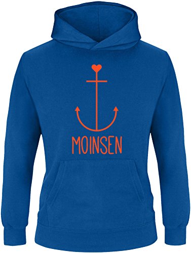 EZYshirt® Moinsen | Hamburg | Moin Moin | Anker Kinder Hoodie | Kinder Kapuzenpullover | Kinder Pullover von Ezyshirt