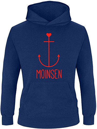 EZYshirt® Moinsen | Hamburg | Moin Moin | Anker Kinder Hoodie | Kinder Kapuzenpullover | Kinder Pullover von Ezyshirt