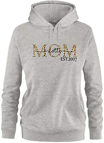 EZYshirt® Mom Pullover mit Kindernamen | personalisierbar auch als Geschenk Pullover Damen | Frauen Kapuzenpullover | Hoodie von Ezyshirt