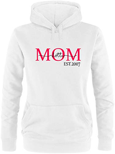 EZYshirt® Mom Pullover mit Kindernamen | personalisierbar auch als Geschenk Pullover Damen | Frauen Kapuzenpullover | Hoodie von Ezyshirt