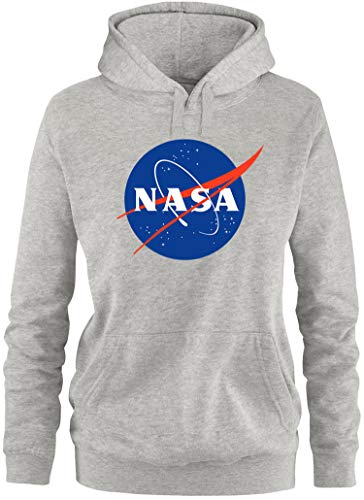EZYshirt® NASA Official Logo Pullover Damen | Frauen Kapuzenpullover | Hoodie von Ezyshirt