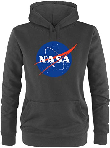 EZYshirt® NASA Official Logo Pullover Damen | Frauen Kapuzenpullover | Hoodie von Ezyshirt