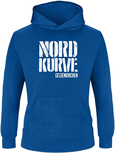 EZYshirt® Nordkurve auf Schalke Kinder Hoodie | Kinder Kapuzenpullover | Kinder Pullover von Ezyshirt