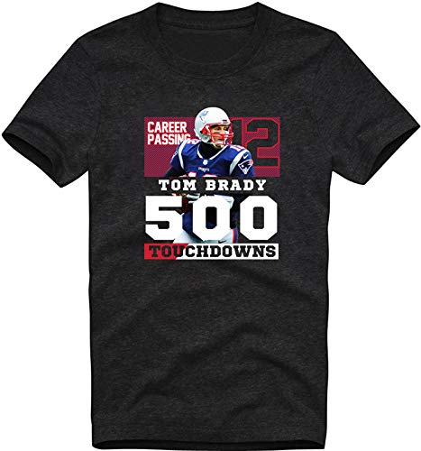 EZYshirt® Tom Brady 500 Touchdowns | He`s a Legend Herren T-Shirt Organic Cotton Rundhals Premium Shirt | Bio Baumwolle T-Shirt | Herren Shirt von Ezyshirt