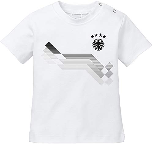 EZYshirt® WM & EM Deutschland Baby T-Shirt mit Wunschname & Wunschnummer | Bio Baumwolle von Ezyshirt