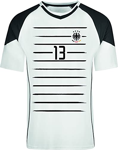 EZYshirt® WM & EM Deutschland Herren Trikot | WM & EM Trikot | D8 | Wunschname und Nummer EM WM T-Shirt von Ezyshirt