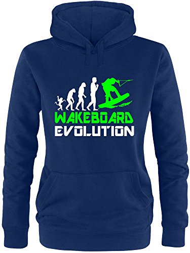 EZYshirt® Wakeboard Evolution Damen Hoodie von Ezyshirt