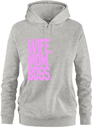 EZYshirt® Wife.Mom.Boss. Damen Hoodie von Ezyshirt
