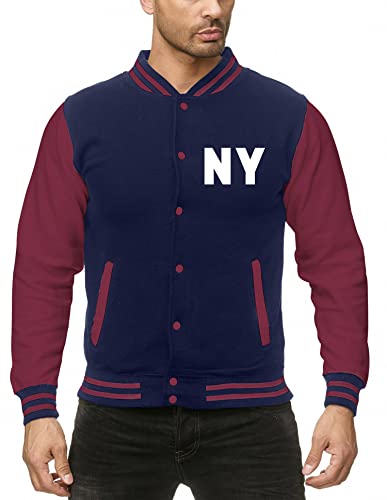 EZYshirt® Wunschinitalen Wunschnummer College Jacke für Damen | Herren College Jacke Herren | Männer Baseball Jacke von Ezyshirt